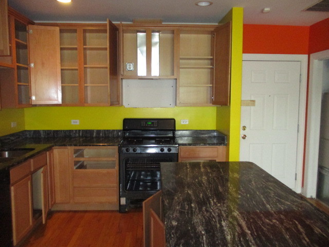 6655 South Perry Avenue, Unit 2C Chicago, IL 60621 - Photo 3 of 10 a kitchen with a sink and a refrigerator