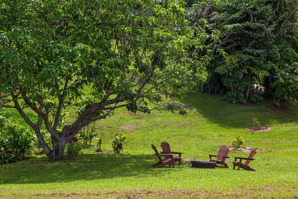 a view of a lake with a yard