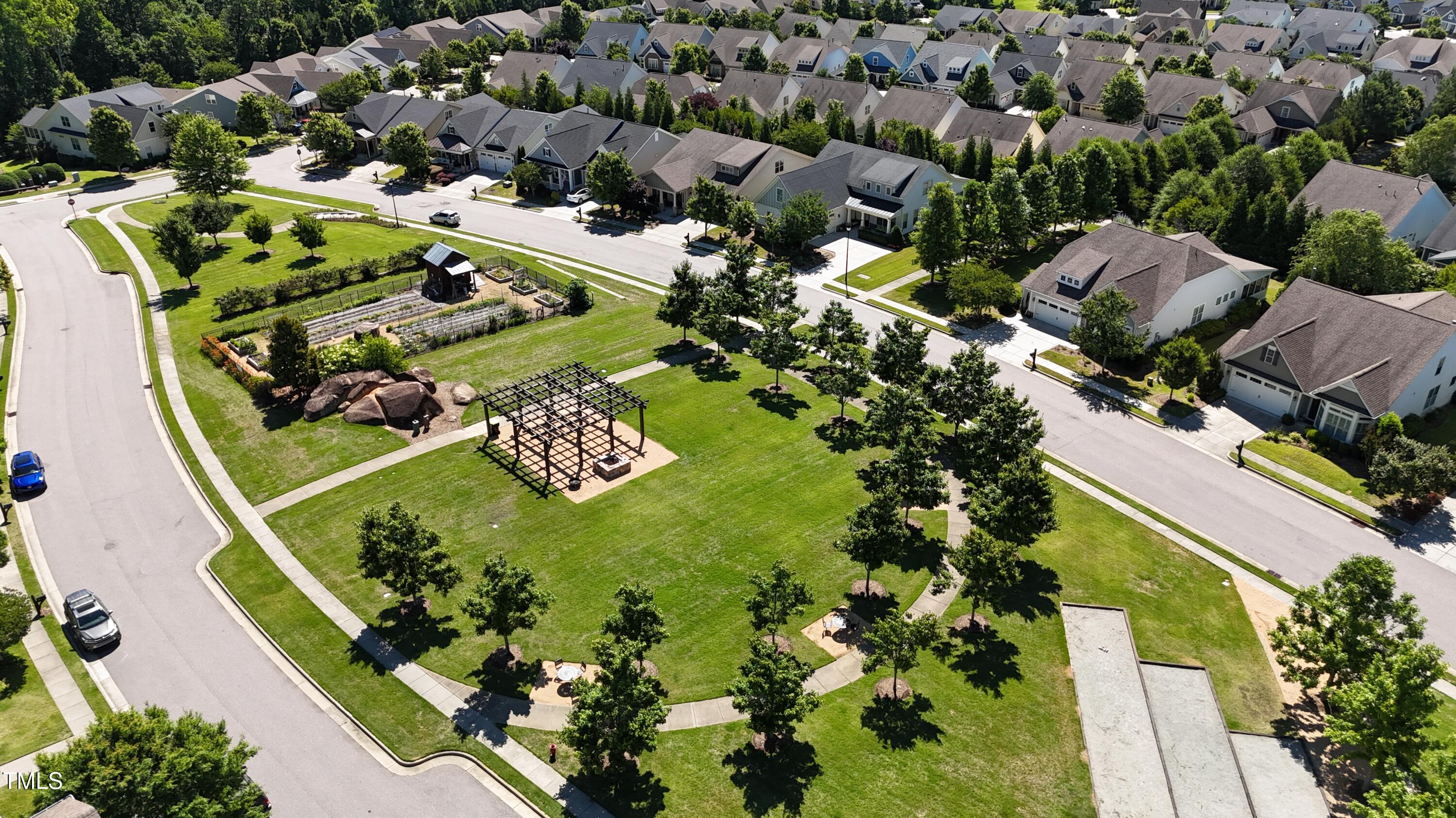 260 Quarter Gate Trace Chapel Hill, NC 27516 - Photo 54 of 68 an aerial view of a residential houses with outdoor space and swimming pool