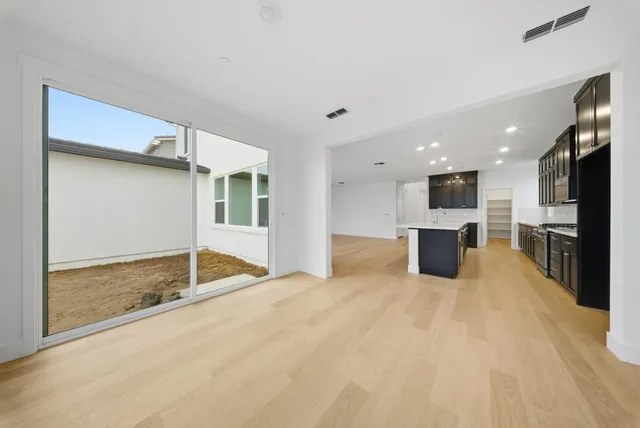 a view of a room with empty racks