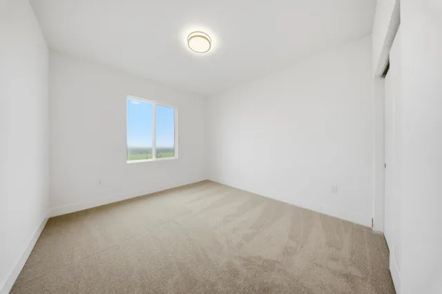 an empty room with an entrance