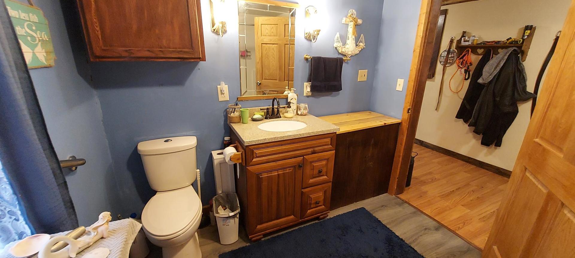 1640 170th Avenue Reynolds, IL 61279 - Photo 20 of 33 a bathroom with a sink a toilet and a mirror