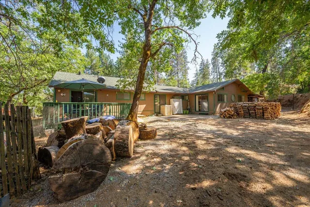 a view of a lake with a mountain in the background
