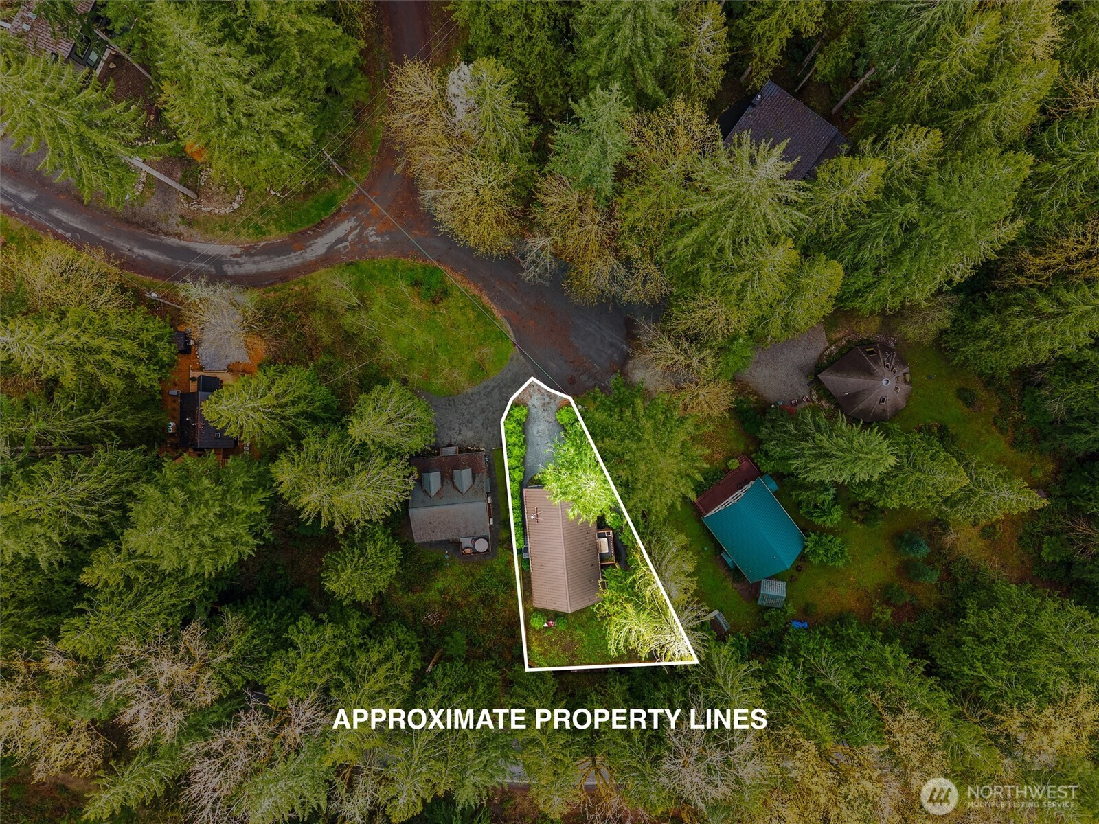 7381 Scott Place Deming, WA 98244 - Photo 37 of 40 an aerial view of a house with a garden