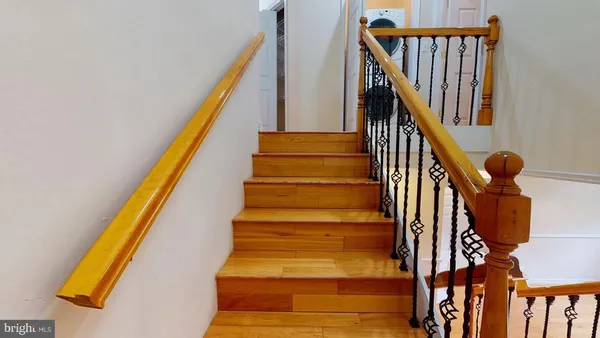 a view of stairs