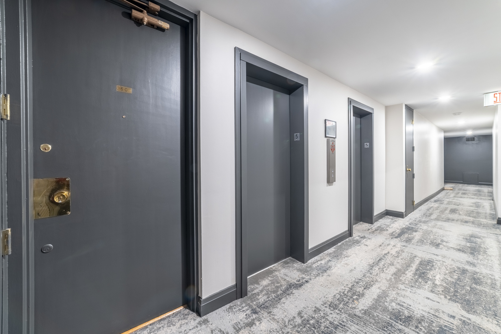 1340 North Dearborn Street, Unit 5C Chicago, IL 60610 - Photo 33 of 44 a view of a hallway with wooden floor