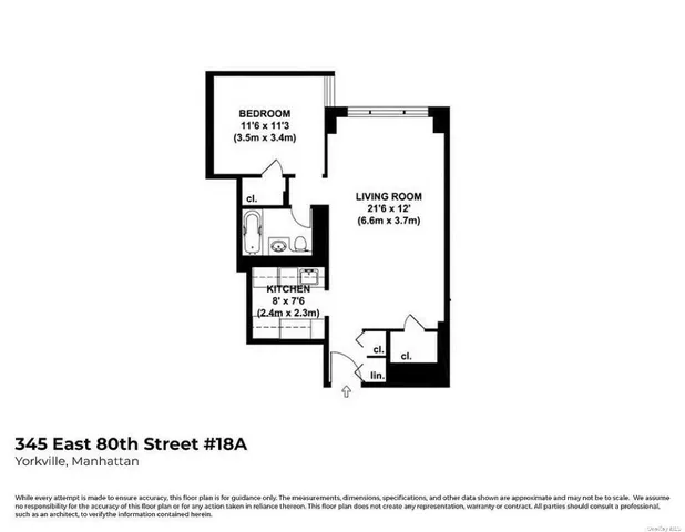 $895,000 | 345 East 80th Street, Unit 18A | Upper East Side