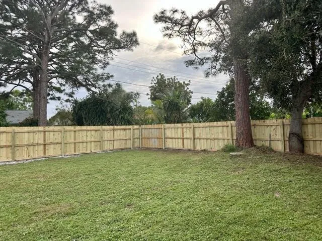 a view of a backyard