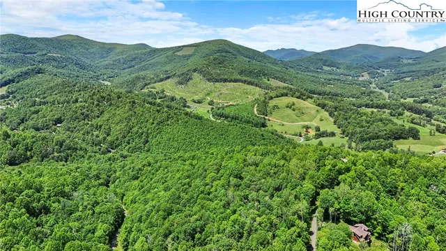 a view of a lush green hillside and mountains