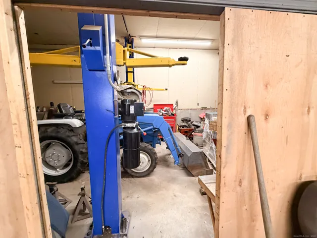 a view of a storage room with washer and dryer