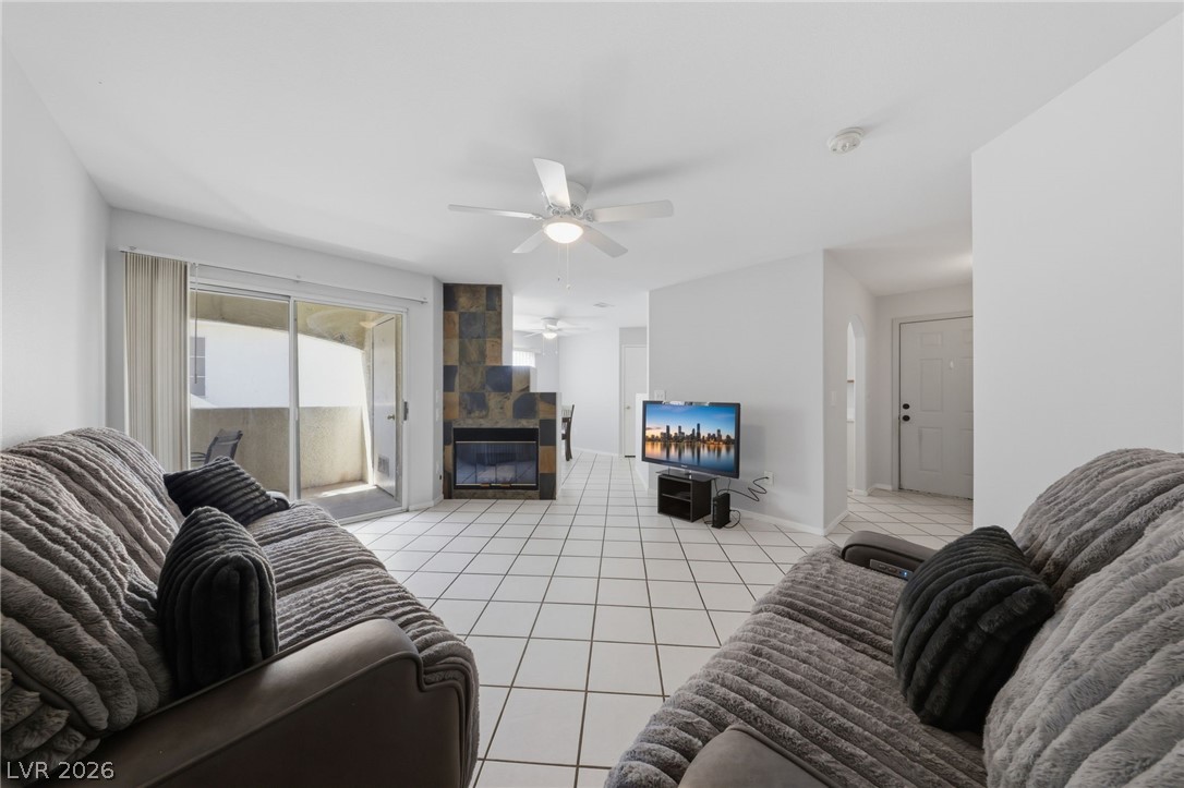 698 South Racetrack Road, Unit 1221 Henderson, NV 89015 - Photo 12 of 24 LIVING ROOM WITH BALCONY