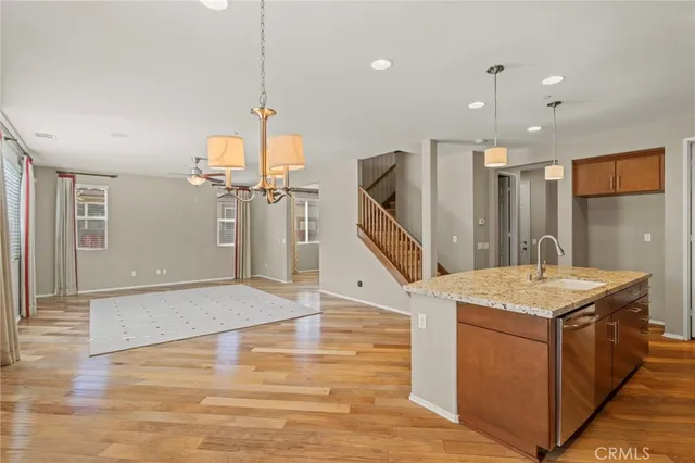 a kitchen that has a lot of countertop in it