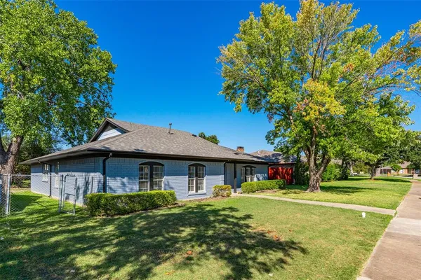 an outdoor space with seating