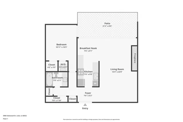 $199,000 | 5900 Oakwood Drive, Unit 1K, Lisle, IL 60532