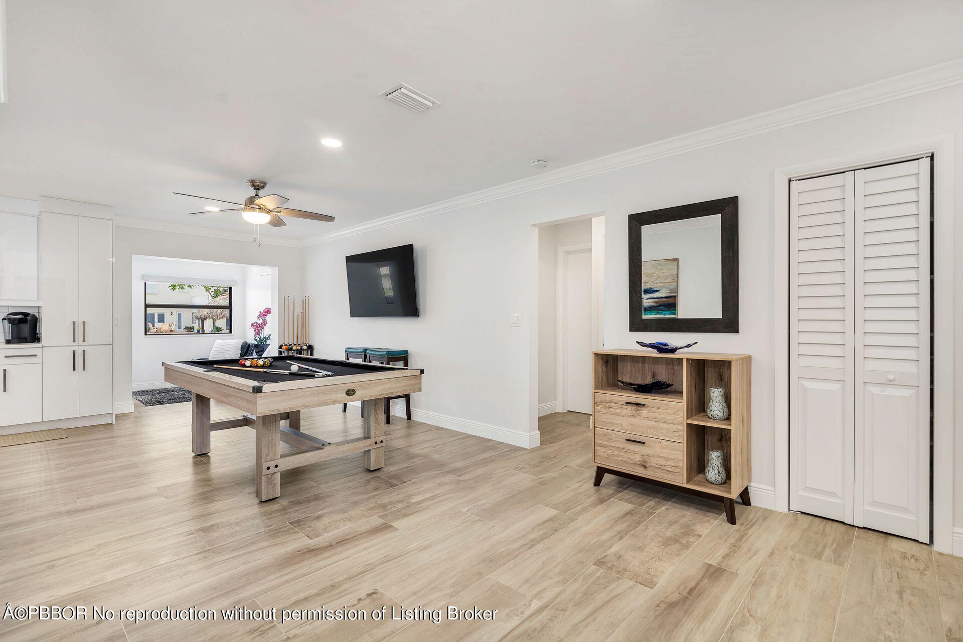 1408 Indian Road East West Palm Beach, FL 33406 - Photo 7 of 50 a view of a workspace with furniture and a flat screen tv