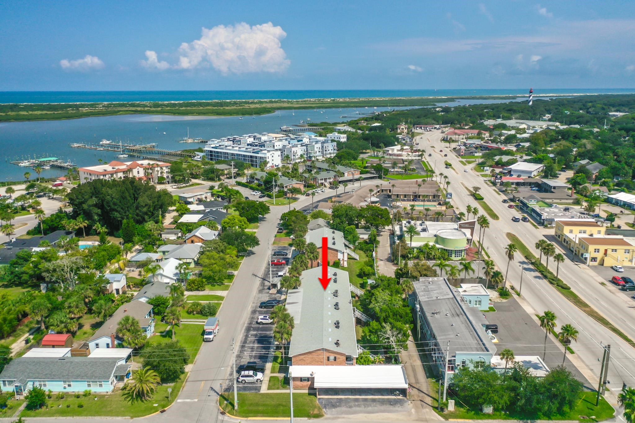 405 Flagler Boulevard, Unit 8A St. Augustine, FL 32080 - Photo 28 of 35 a view of a city with an ocean