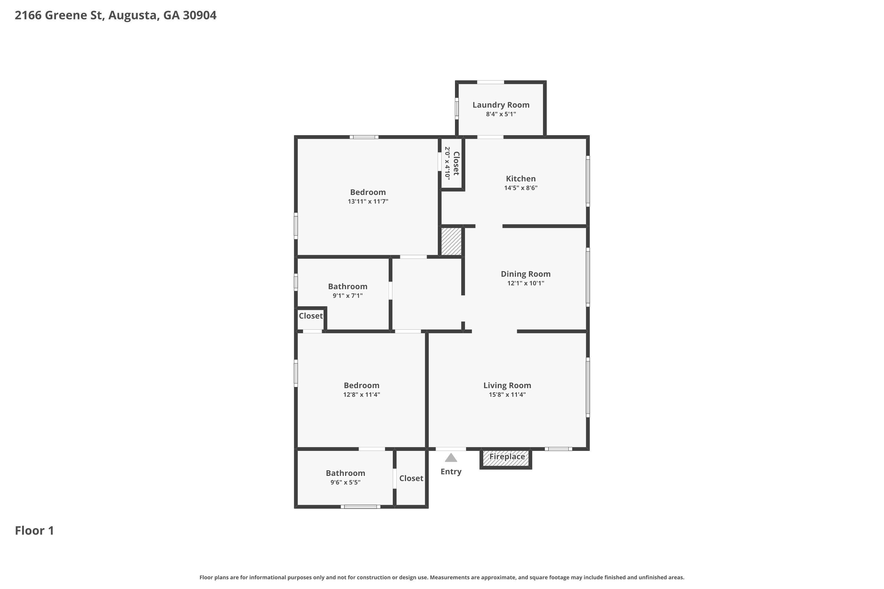 2166 Greene Street Augusta, GA 30904 - Photo 31 of 31 Floor Plan!