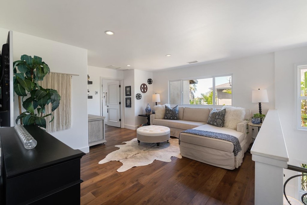 1068 Devonshire Drive Encinitas, CA 92024 - Photo 36 of 44 a living room with a couch and a potted plant
