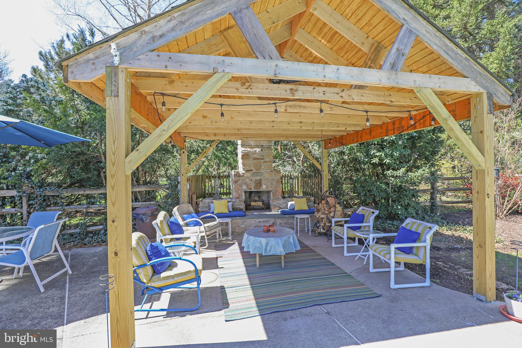 559 West Sandy Ridge Road Doylestown, PA 18901 - Photo 42 of 44 Poolside Pavilion with Fireplace