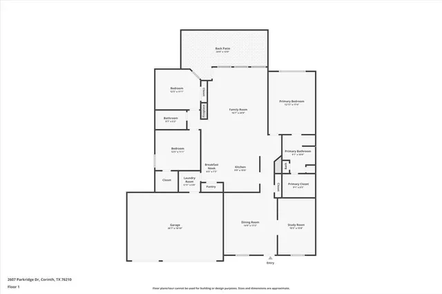 $378,000 | 2607 Parkridge Drive, Corinth, TX 76210