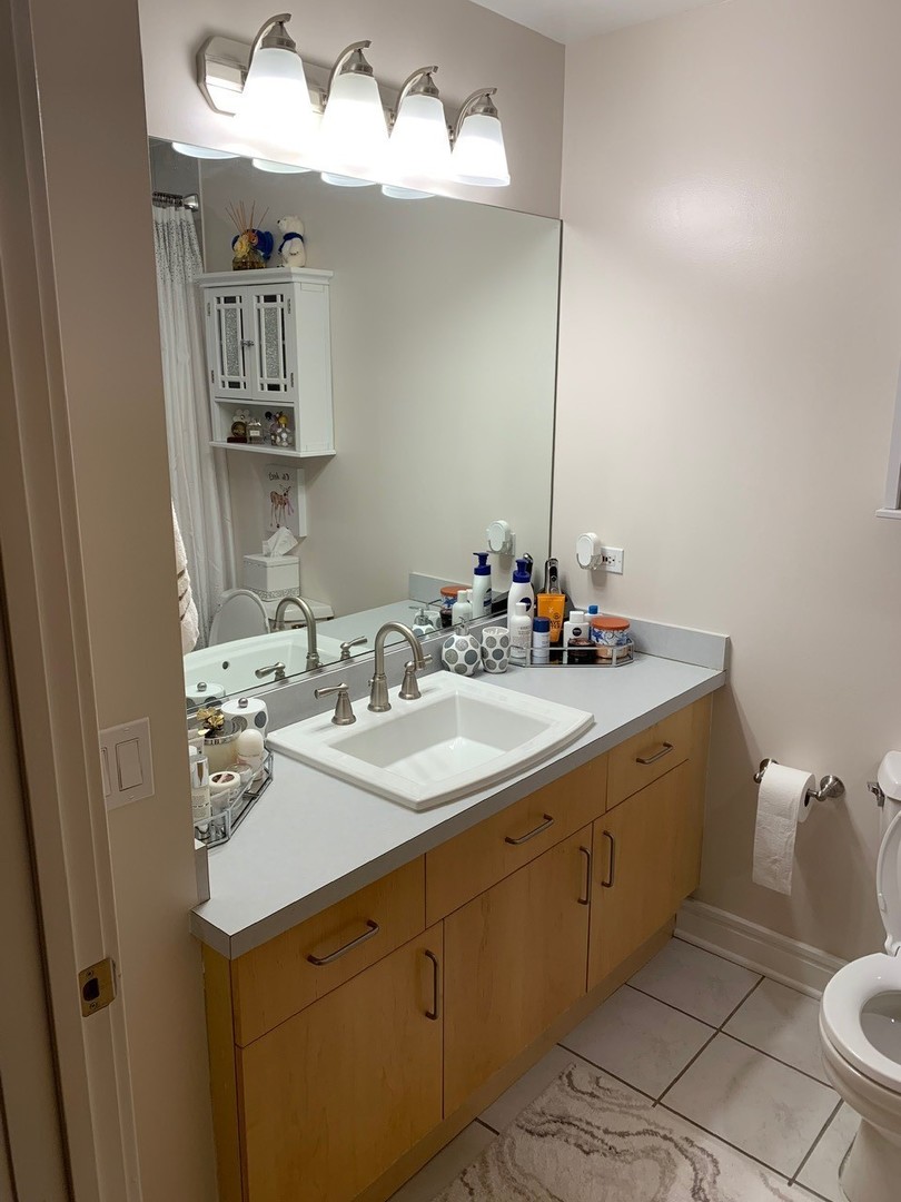 212 West Washington Street, Unit 1106 Chicago, IL 60606 - Photo 16 of 25 a bathroom with a sink and a mirror