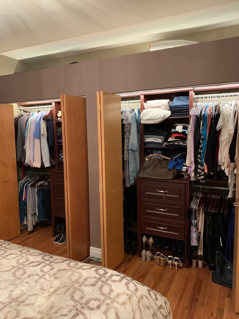 212 West Washington Street, Unit 1106 Chicago, IL 60606 - Photo 22 of 25 a view of walk in closet with clothes and shoes