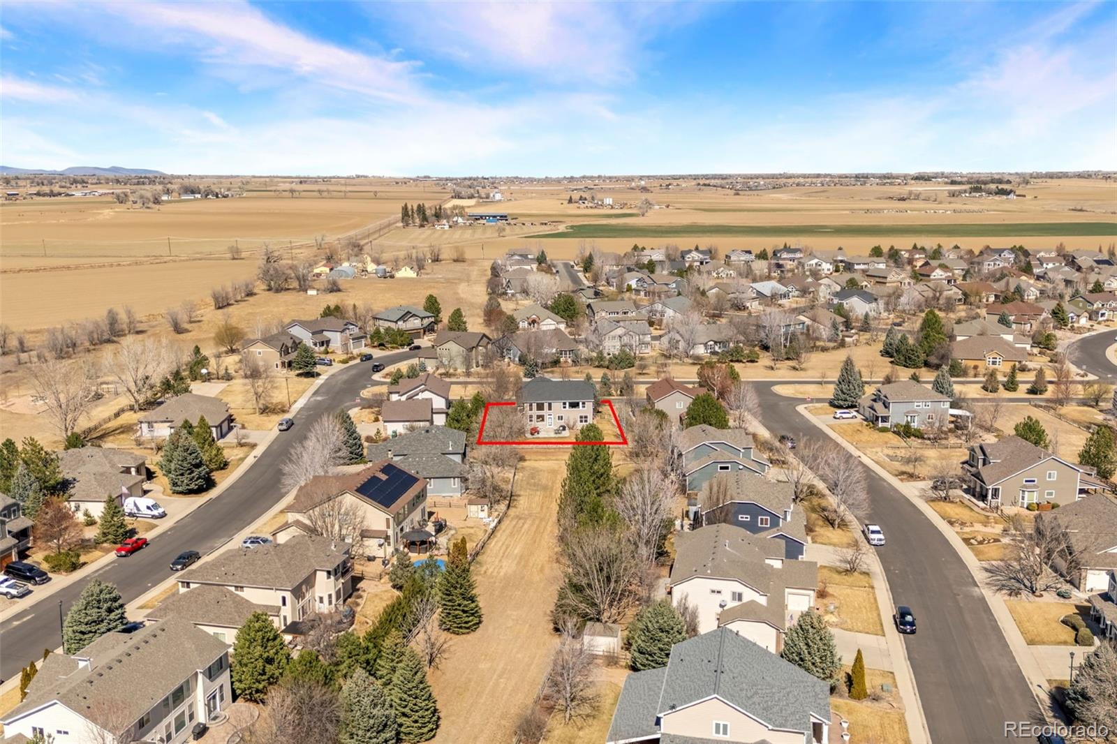 2080 Pearl Howlett Road Longmont, CO 80504 - Photo 5 of 46 an aerial view of residential building with parking space