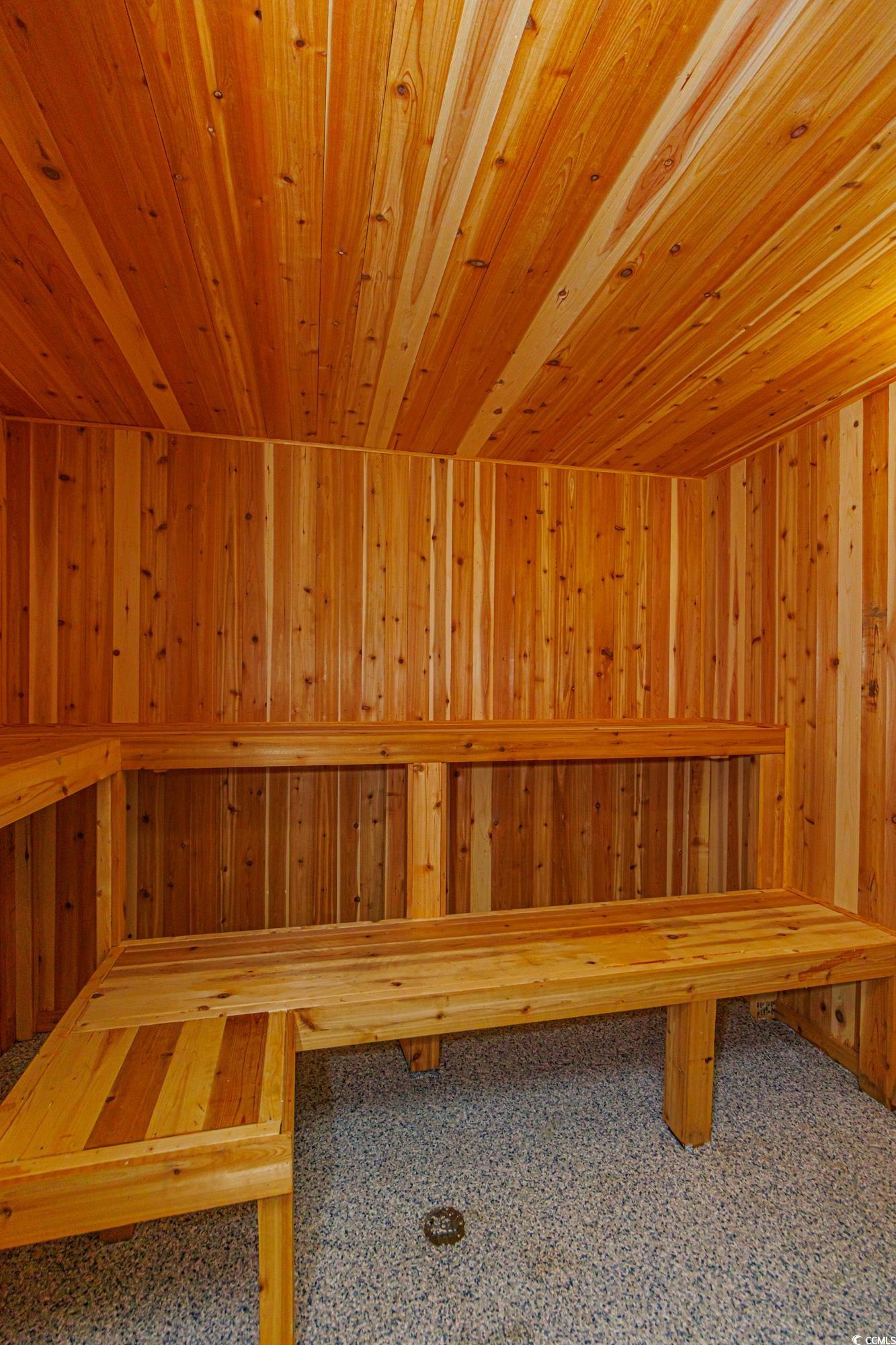 5905 South Kings Highway, Unit 4215 Myrtle Beach, SC 29575 - Photo 35 of 40 Sauna featuring wood ceiling and wood walls