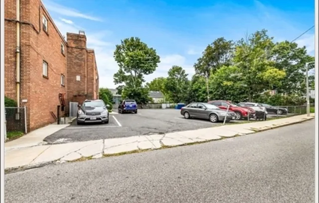 a car parked on the side of a street