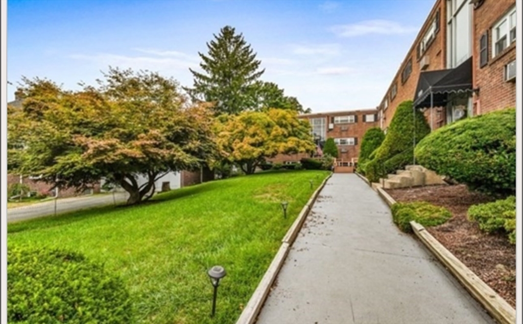 701 Adams Street, Unit 9 Boston, MA 02122 - Photo 18 of 19 a view of a garden with a building