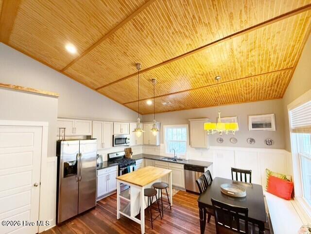994 Mill Creek Road, Unit B Minnesott Beach, NC 28510 - Photo 16 of 35 bead board ceilings