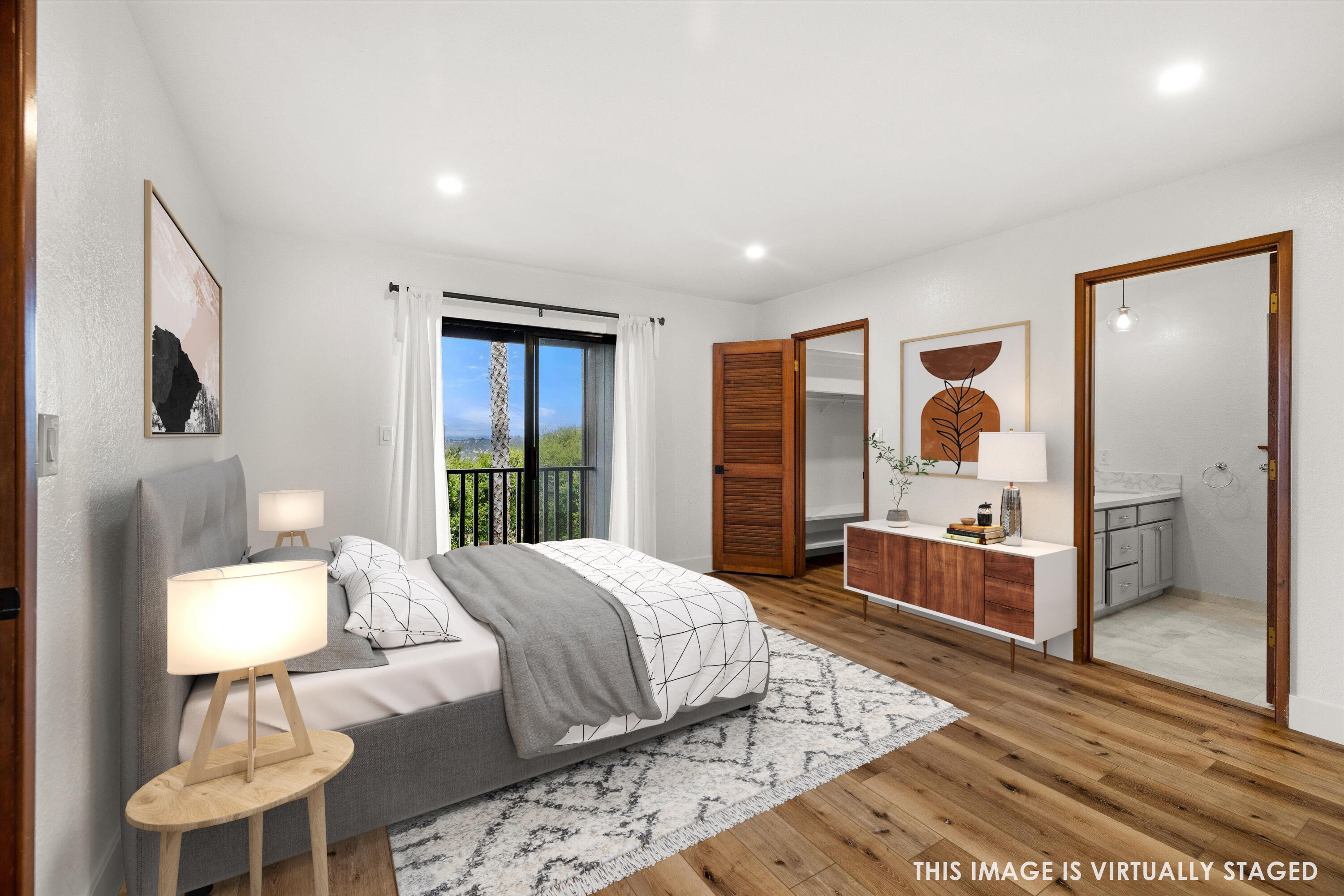 34 Rubio Road Santa Barbara, CA 93103 - Photo 16 of 36 a bedroom with a bed and a dresser