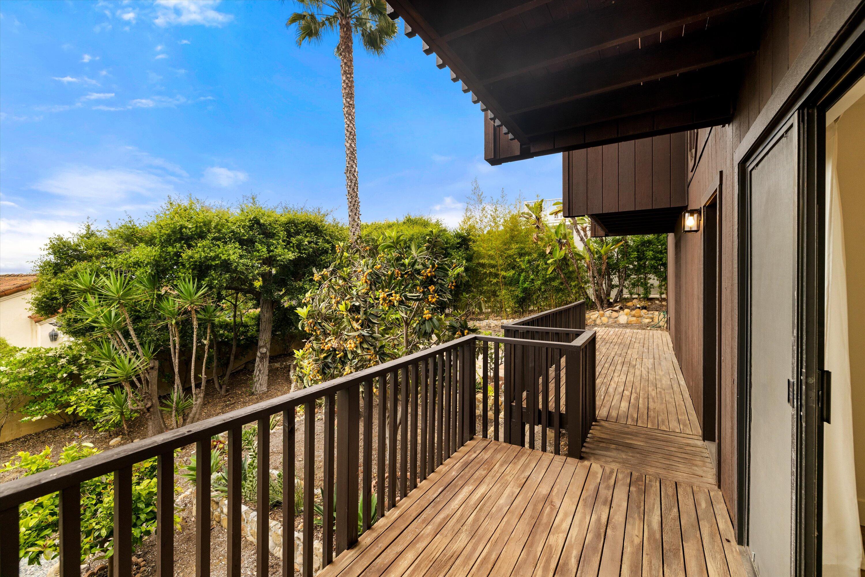 34 Rubio Road Santa Barbara, CA 93103 - Photo 27 of 36 a view of balcony with wooden floor
