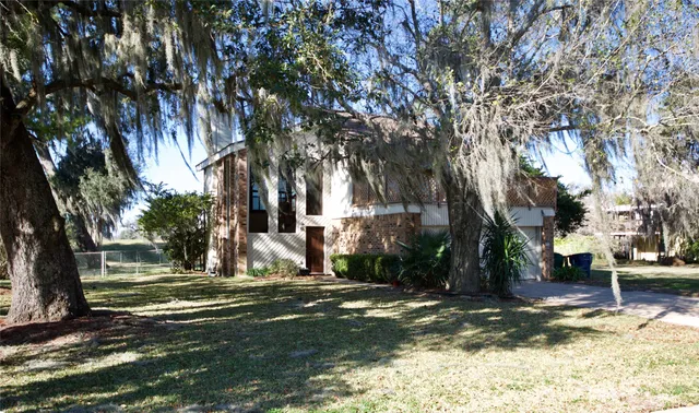 a view of a tree in front of a house