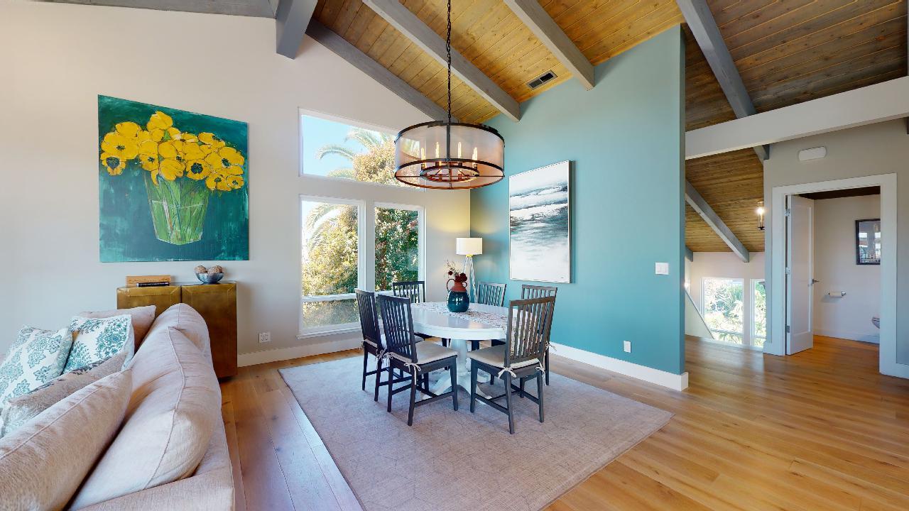150 Vía Soderini Aptos, CA 95003 - Photo 14 of 73 a view of a dining room with furniture window and wooden floor