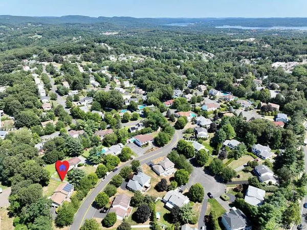an aerial view of multiple house