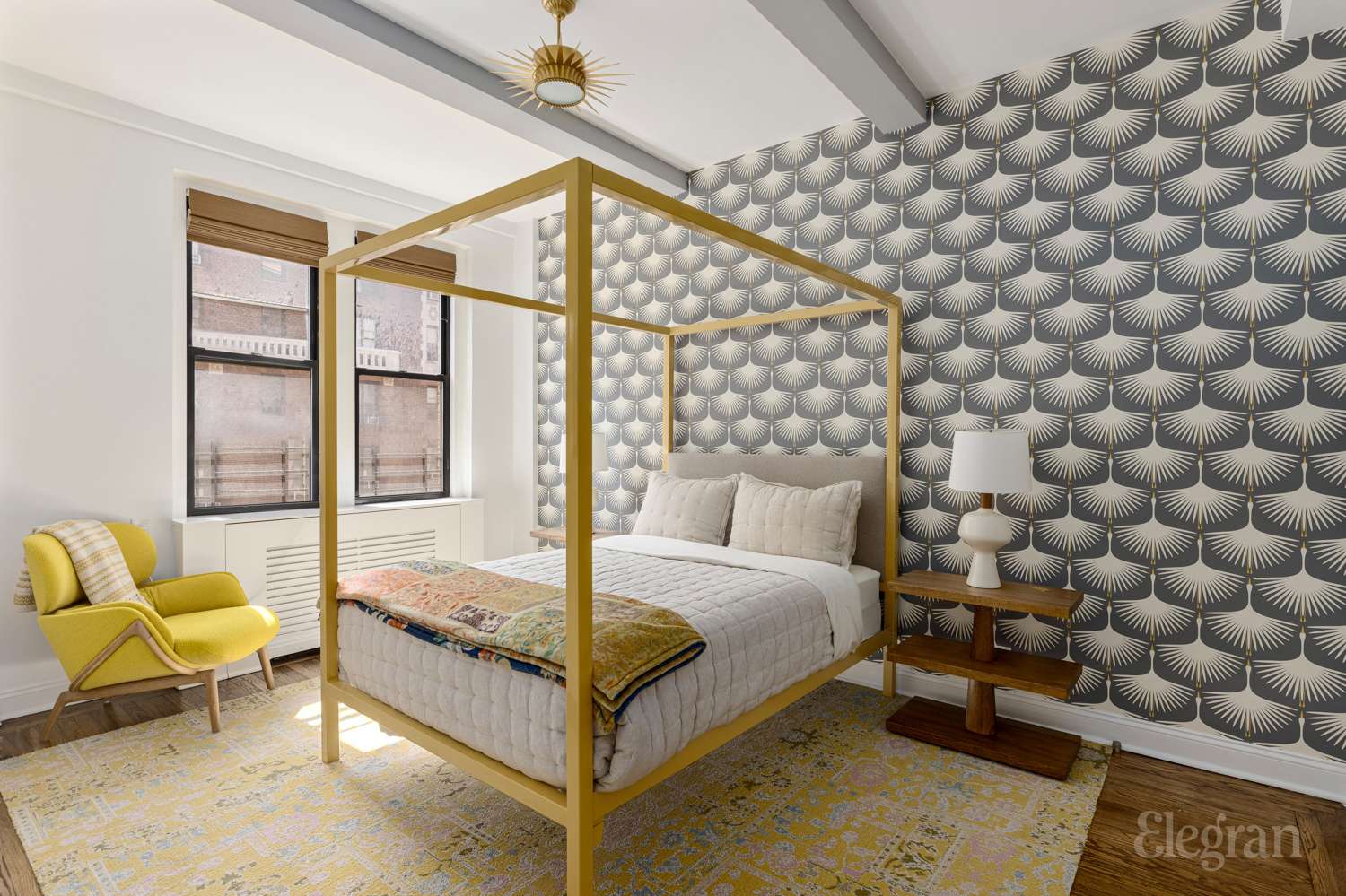 135 West 79th Street, Unit 9A/10A Manhattan, NY 10024 - Photo 11 of 12 a large bed sitting in a bedroom next to a window