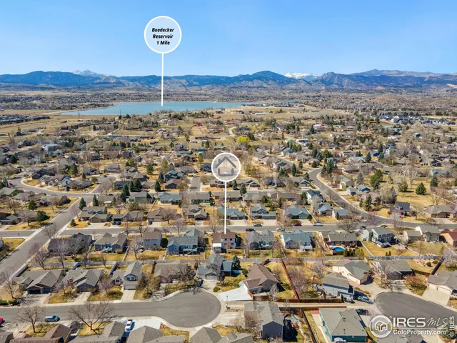 an aerial view of multiple house