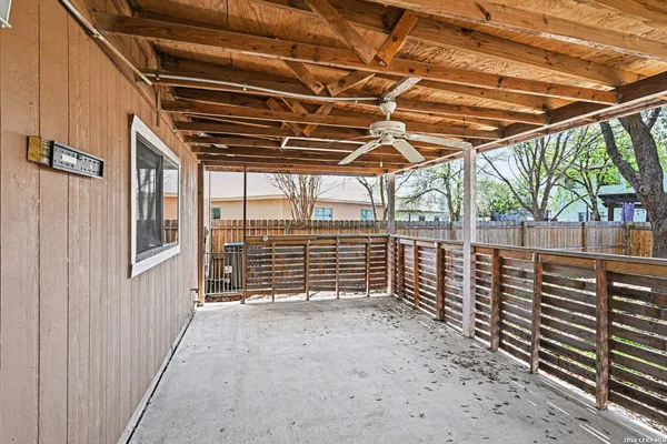 a view of outdoor space with wooden deck
