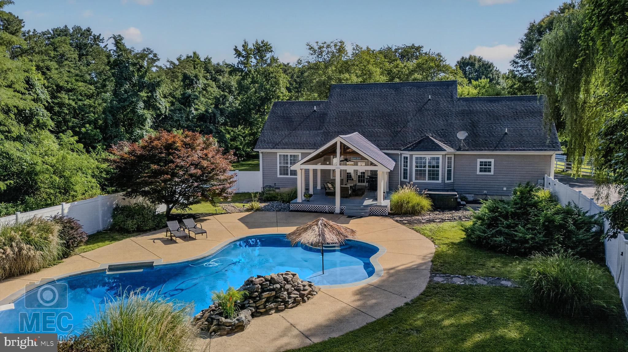 13655 Waverly Point Road Newburg, MD 20664 - Photo 14 of 114 Aerial view of pool and back of home