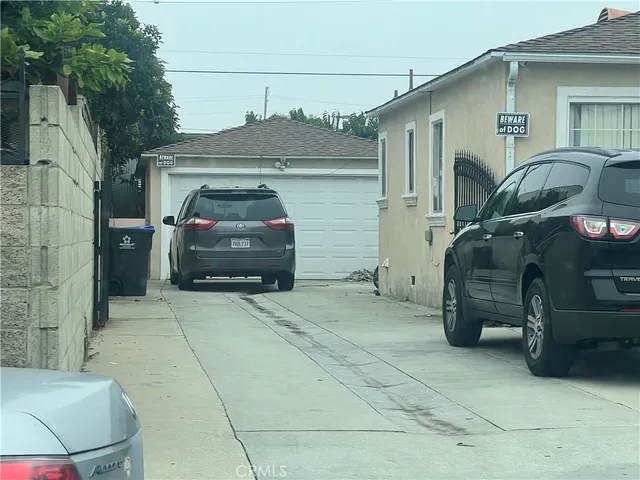 a car parked in front of a house