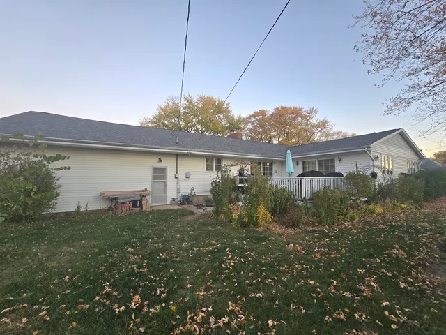 a house view with a garden space