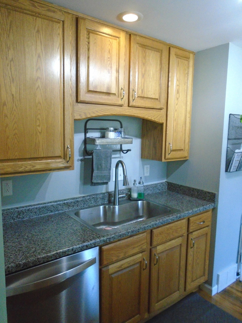 1221 7th Avenue Rochelle, IL 61068 - Photo 7 of 20 a kitchen with granite countertop stainless steel appliances sink and cabinets