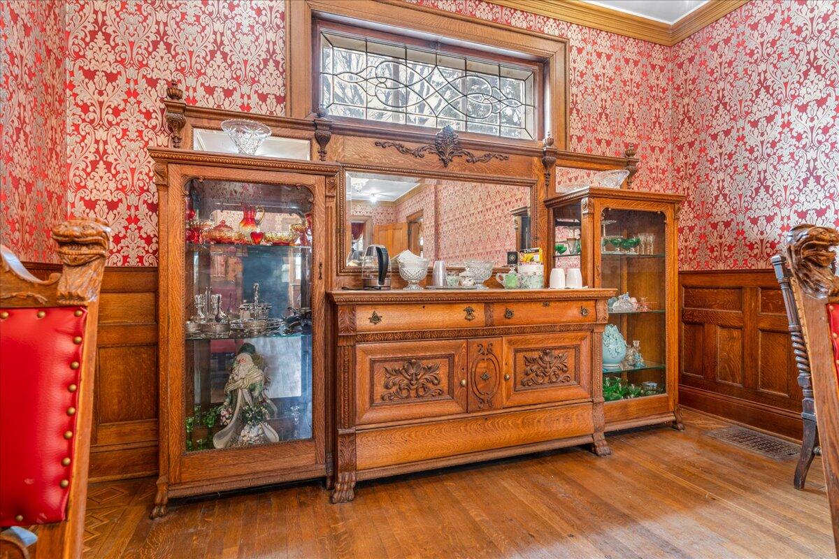 461 5th Street Manistee, MI 49660 - Photo 32 of 89 Large built-in buffet in dining room