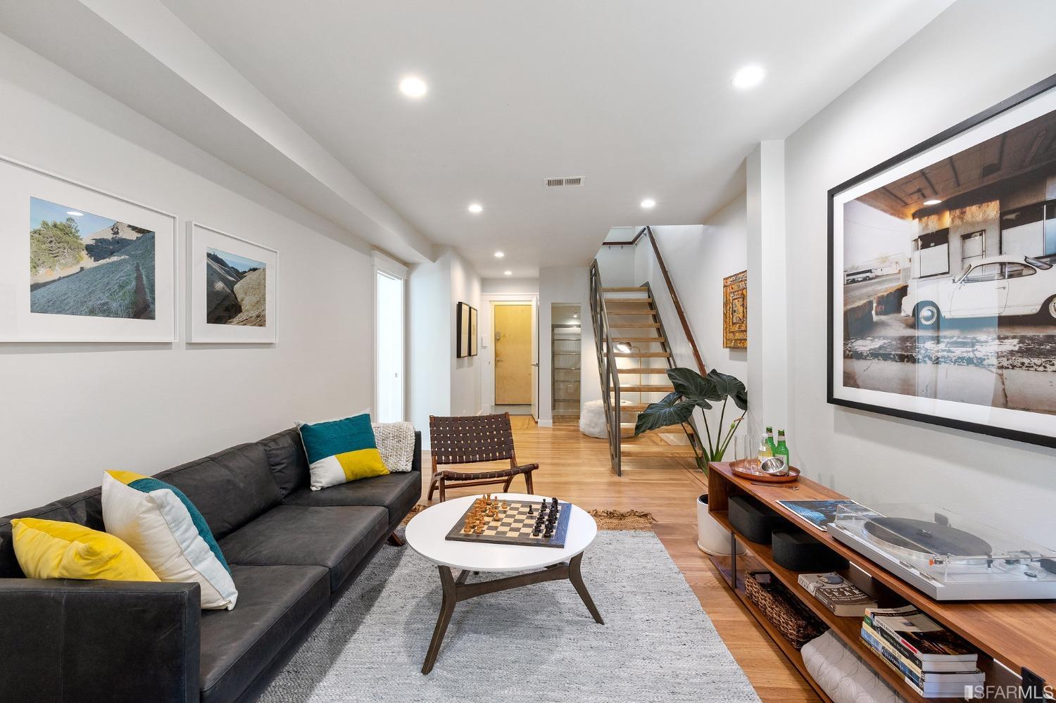 115 Wool Street San Francisco, CA 94110 - Photo 10 of 37 a living room with furniture and a wooden floor