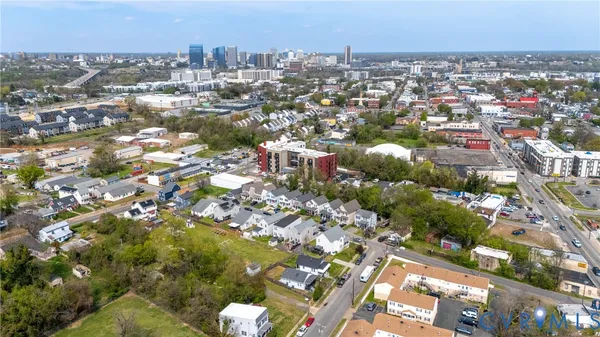 an aerial view of city