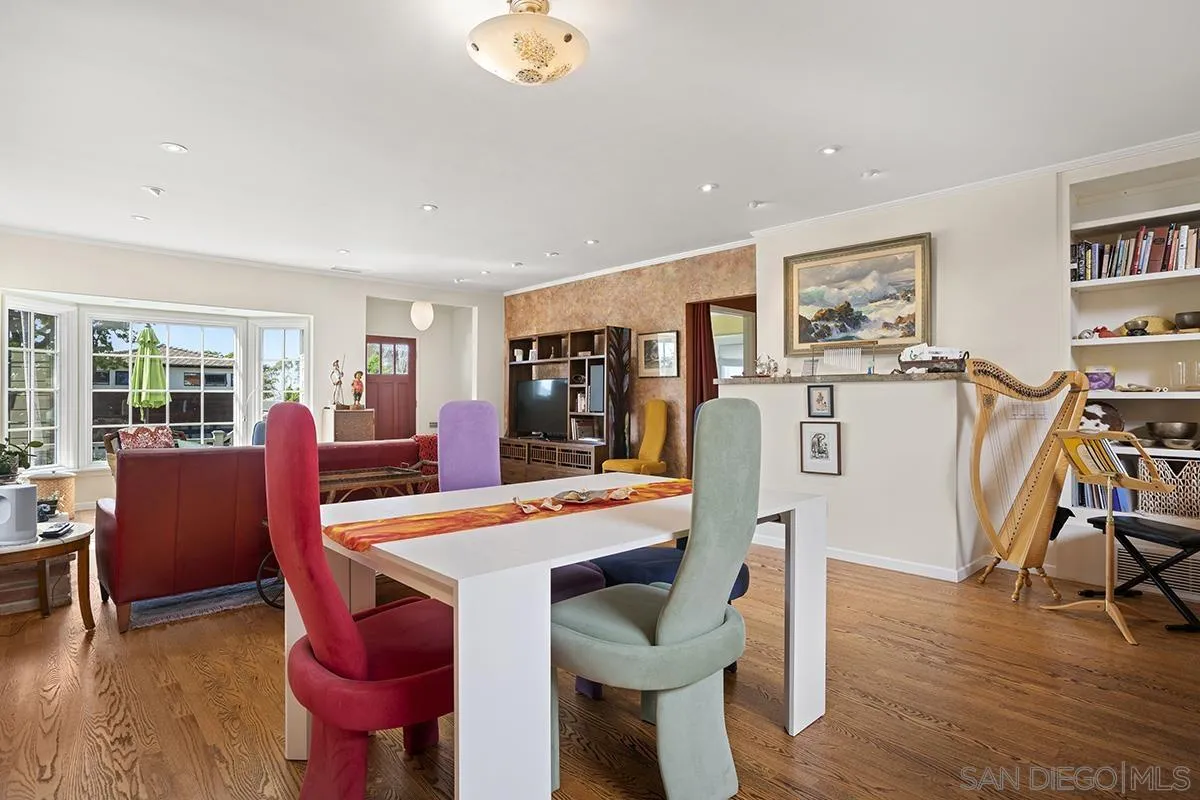 4329 Arista Street San Diego, CA 92103 - Photo 11 of 44 a dining room with furniture and wooden floor