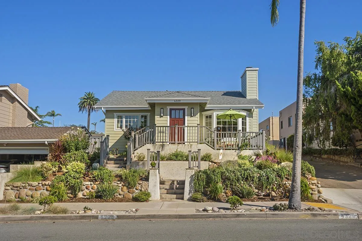4329 Arista Street San Diego, CA 92103 - Photo 41 of 44 front view of a house with a garden
