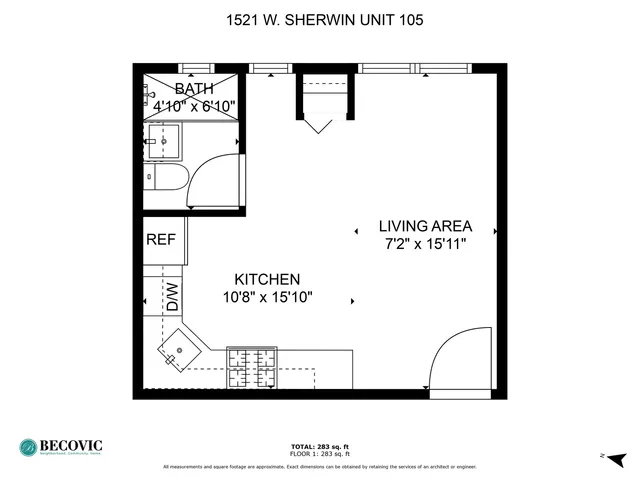 $1,325 | 1521 West Sherwin Avenue, Unit 105, Chicago, IL 60626