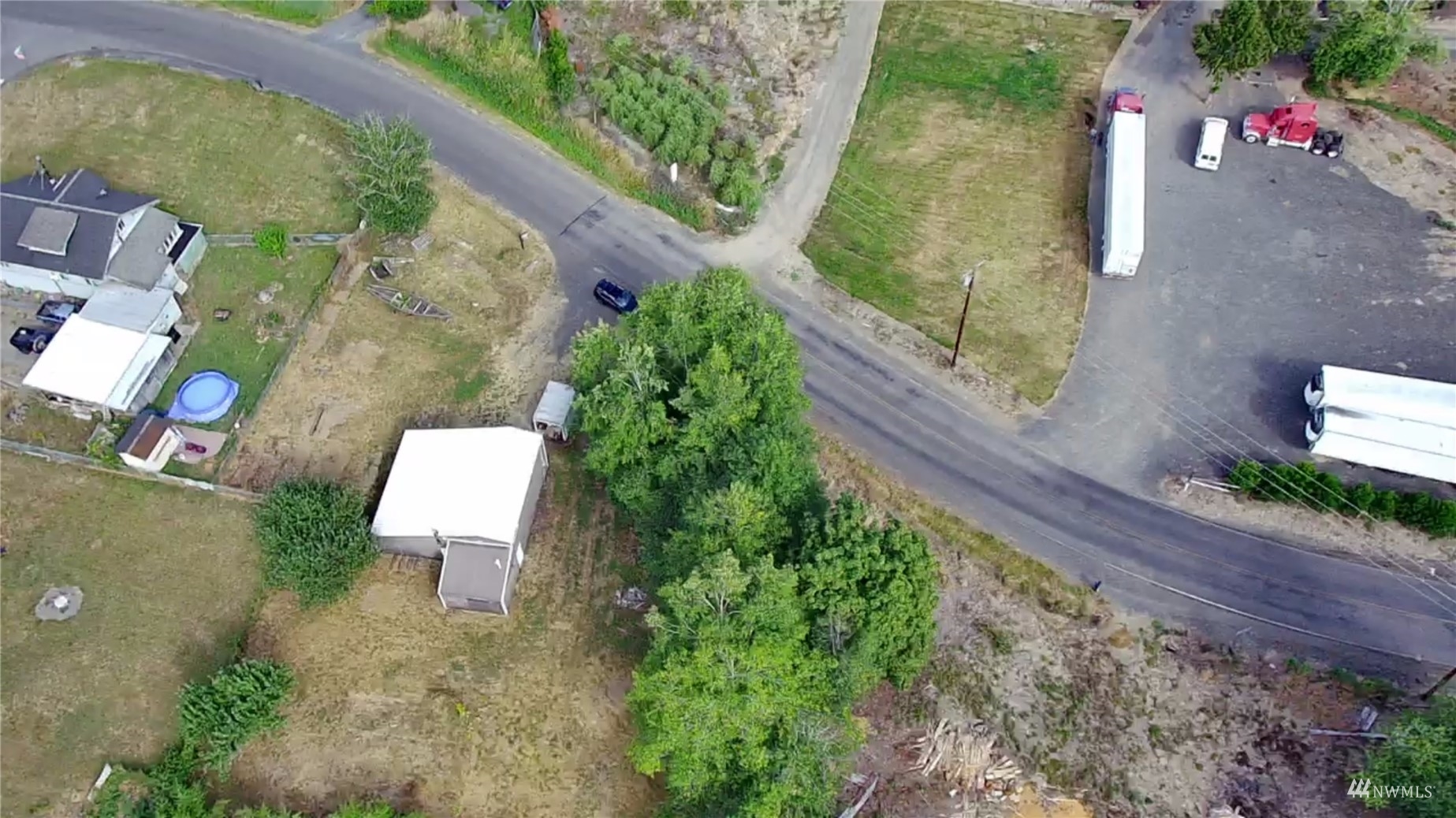 1214 Ferrier Road Winlock, WA 98596 - Photo 5 of 18 an aerial view of a house with garden space and street view